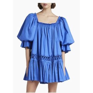 Aje Inspiration‎ Minidress  Royal Marine Blue Size 4 Classic Preppy Short Sleeve